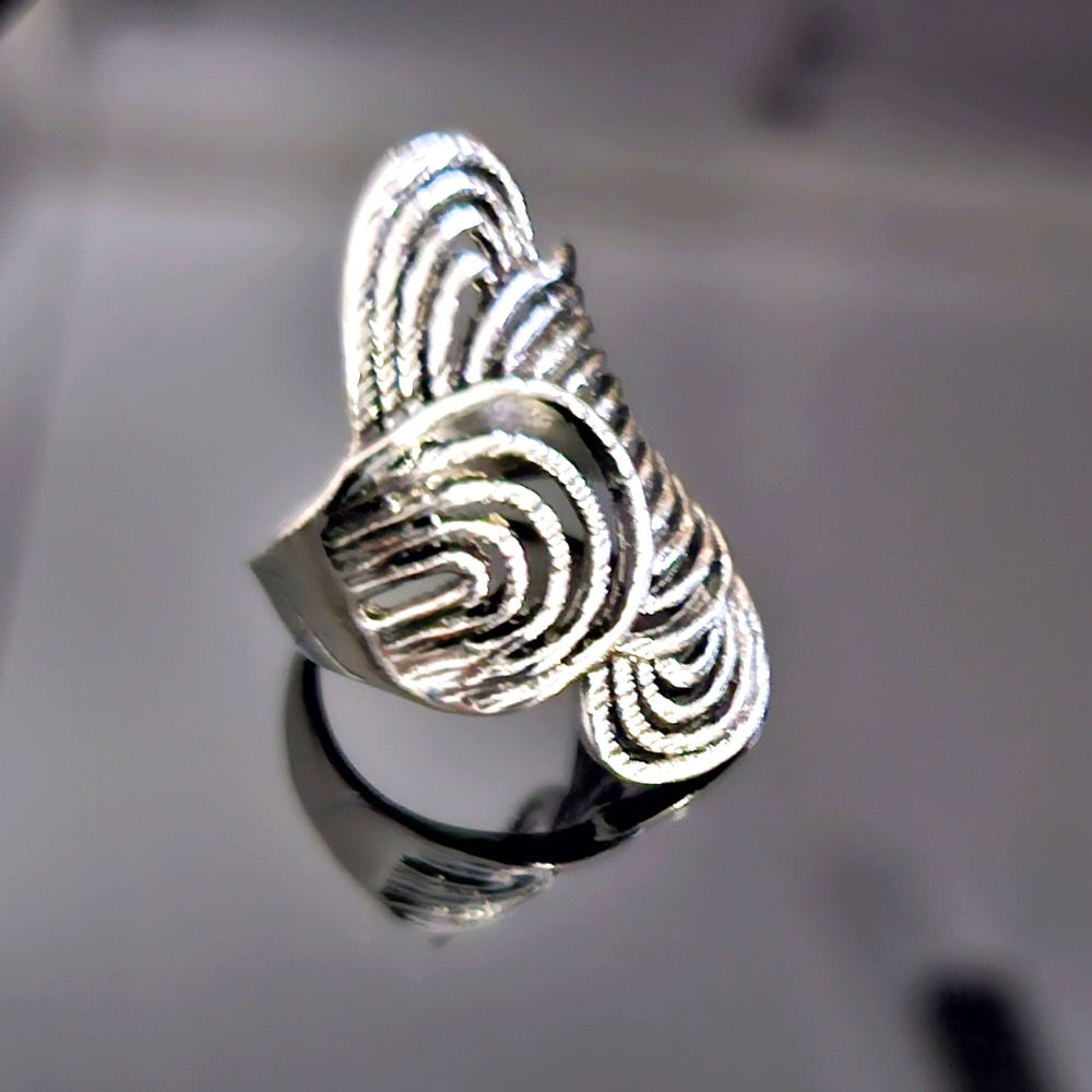 Fabulous Bold Big Retro Vintage Style Boho  Silver Fashion Ring